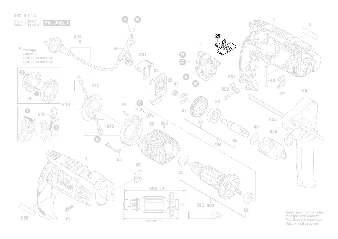Commutateur réf. 2 609 100 580 BOSCH